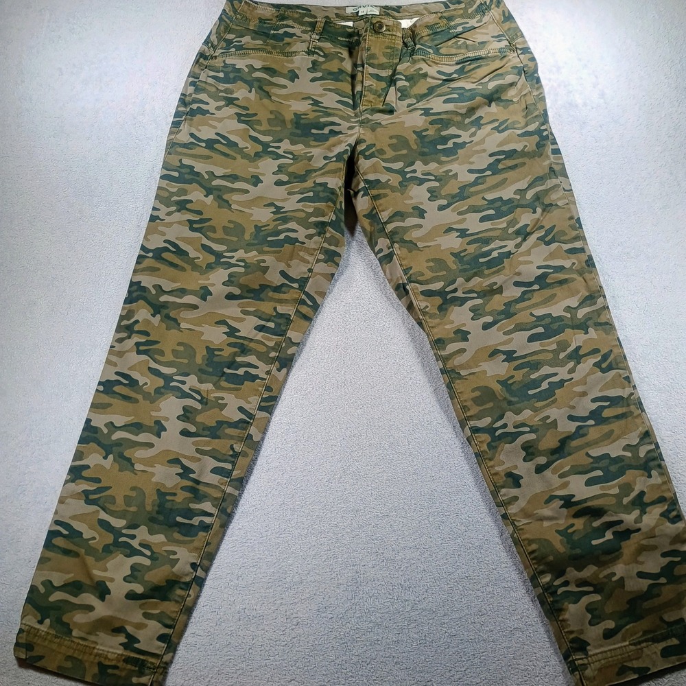 Orvis‎ Womens Camo Straight Leg Pants Green Size 14 Camouflage Utility